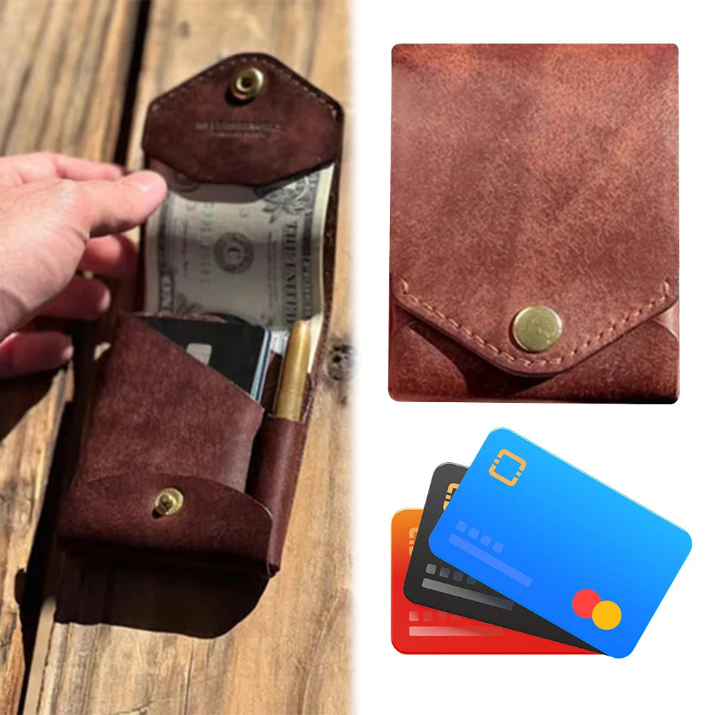 Money Wallet Bi-Fold Portable Wallet with Money Pocket Slim Minimalist Wallet Slim Card Holder for Graduation Gift and Daily Use