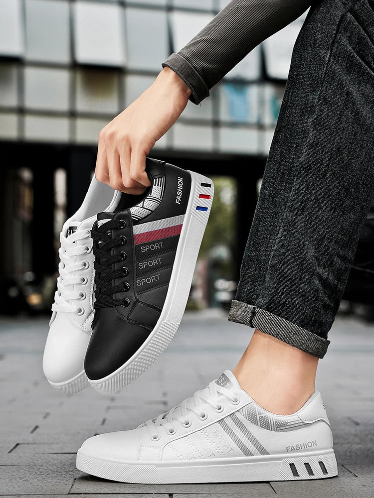 New Trendy Versatile Sneakers for Men, Low-Top Casual Sneakers, Waterproof, Non-Slip, Wear-Resistant Student Sports Shoes, Lightweight Soft-Soled Shoes for Daily Commuting