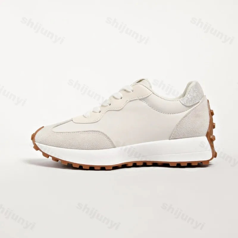 Women Sneakers Causal Walking Shoes Woman 2025 Autumn Fashion Lace Up Sports Platform Shoes Outdoor Non-slip Running Shoes