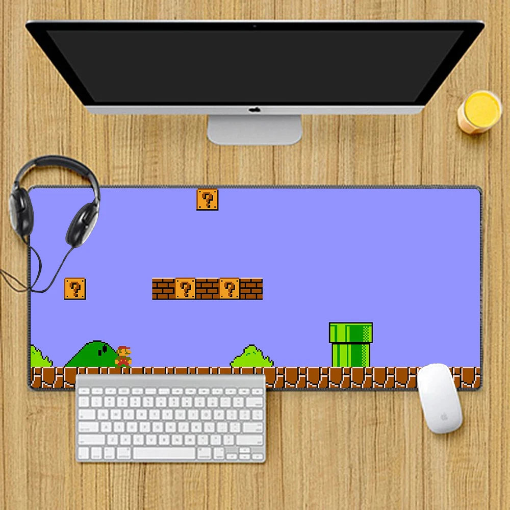 Hot Games Super M-Marioes Mousepad HD Printing Computer Gamers Locking Edge Non-slip Mouse Pad XXL90x40cm Keyboard PC Desk Pad