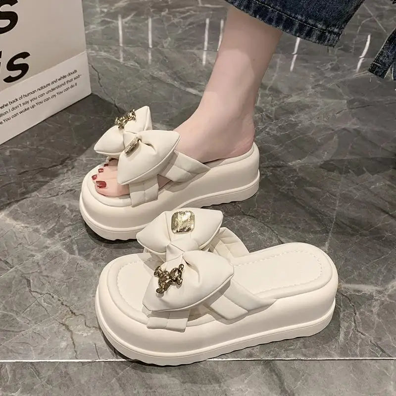 Women Chunky Platform Sandals Casual Anti-slip Slides Summer Wedge Slippers Woman Fashion EVA Outdoor Beach Slippers Flip Flops