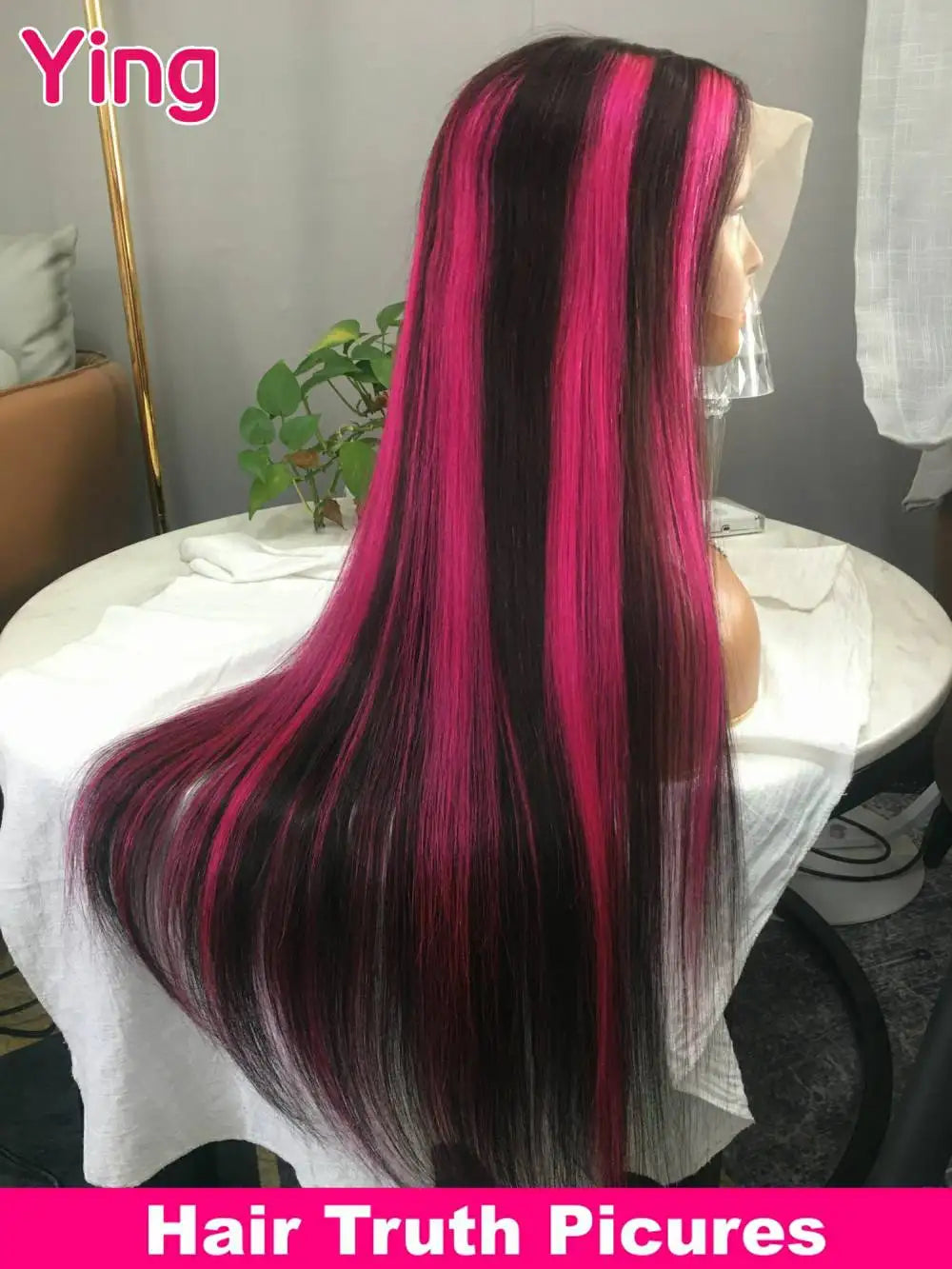 Pink Highlight 13x6 Lace Front Wig Pre Plucked Body Wave Colored Human Hair Wigs Transparent Peruvian Remy Hair For Black Women