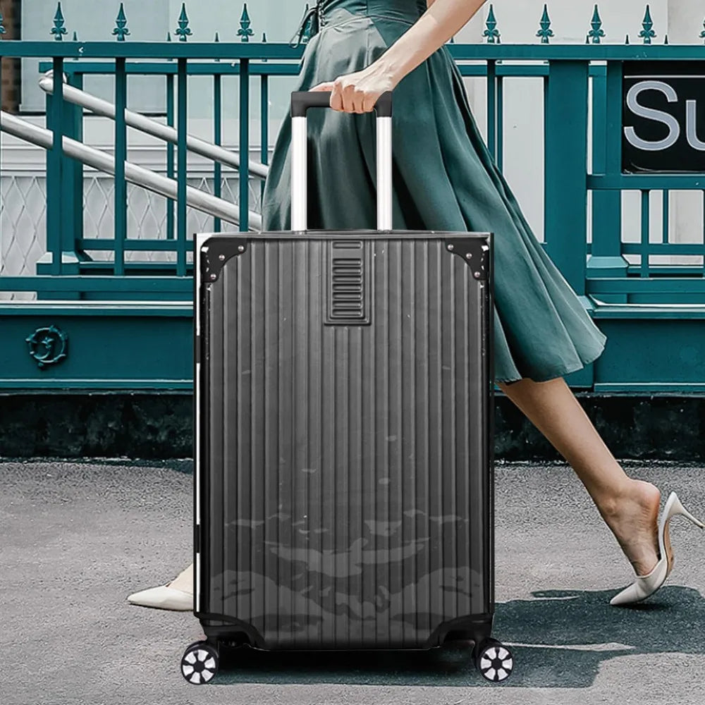 Full Transparent Luggage Protective Cover Waterproof PVC Suitcase Case Suit for 18-30 Inch Trolley Suitcase Dustproof Cover