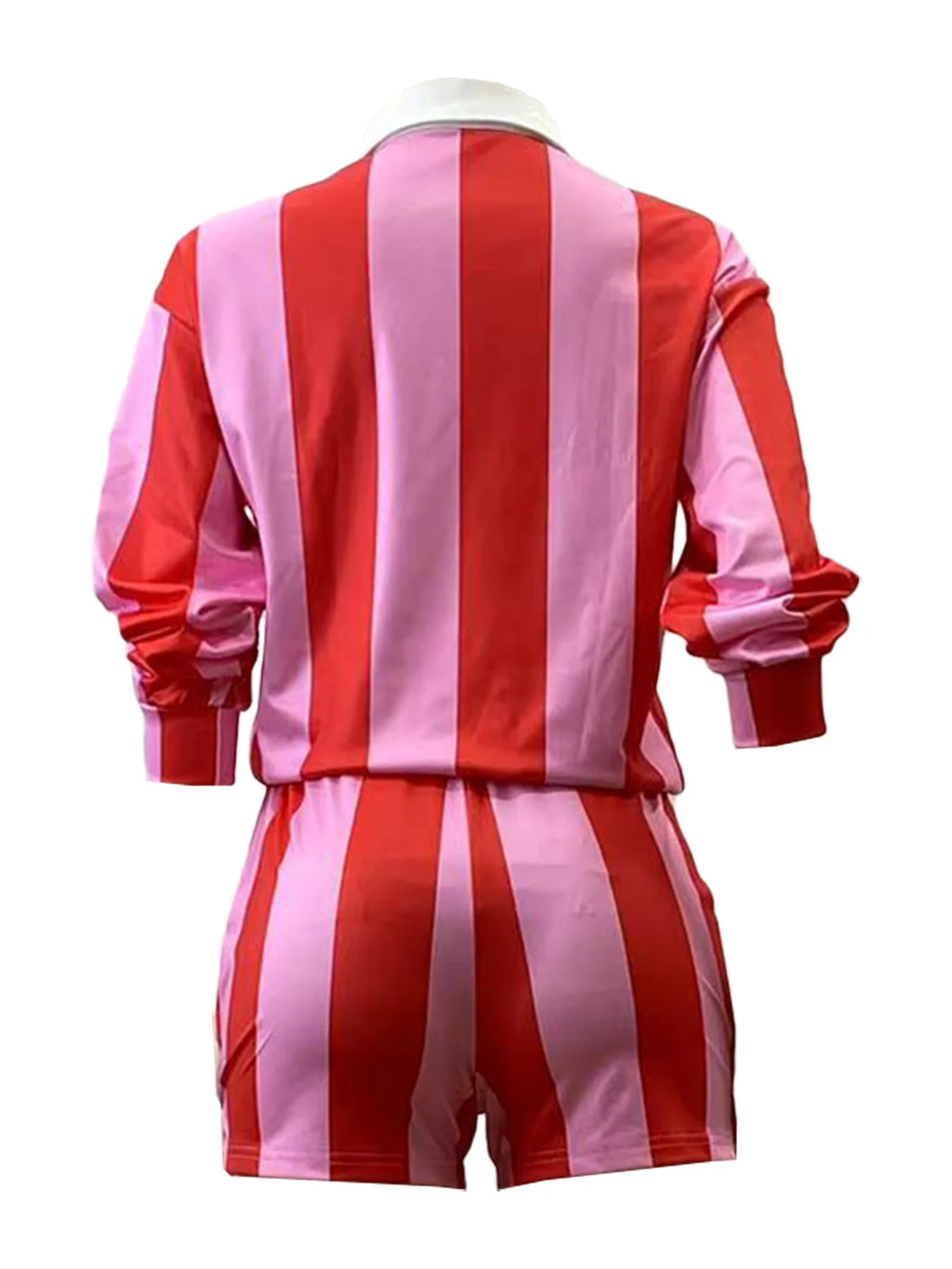 Shorts Pant Set Women Two Piece Sets Short Sleeve Matching Sets Striped Top High Waist Pants Suit Casual Y2k Streetwear Jogger