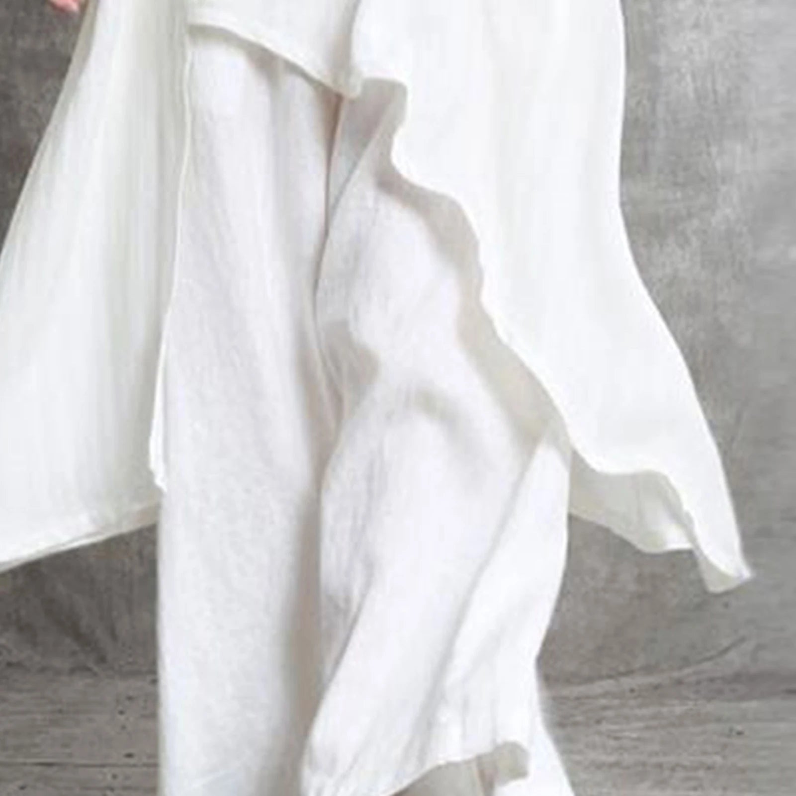 Simple Women Tops Pants Set Cotton Blend Short Sleeve Breathable Elastic Waist Outfit Suit  T-shirt Pants Set Comfy