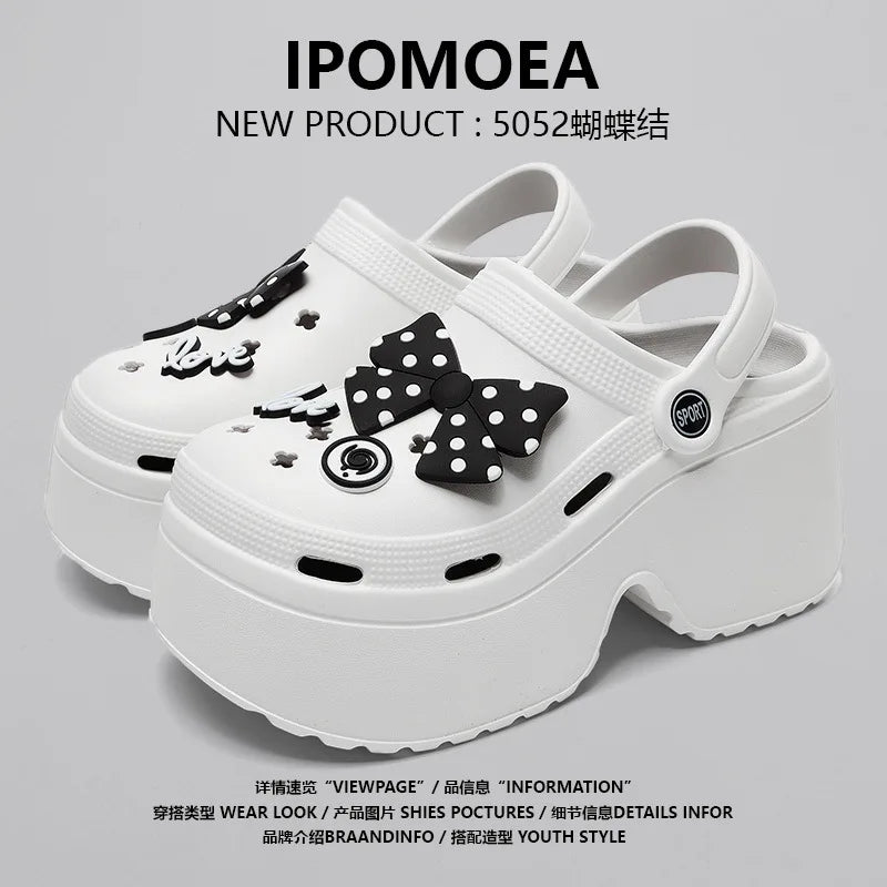 Women Chunky Platform Sandals New Summer Soft Thick Sole Diy Clogs Garden Shoes Woman Closed Toe Non-Slip Beach Slides Sandals