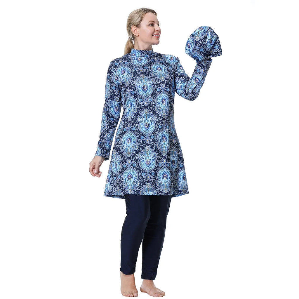 Burkini Muslim Swimwear for Women, Modest Swimsuit, Islamic Clothing Sets, Long Hijab, Full Cover, Islamic Abaya