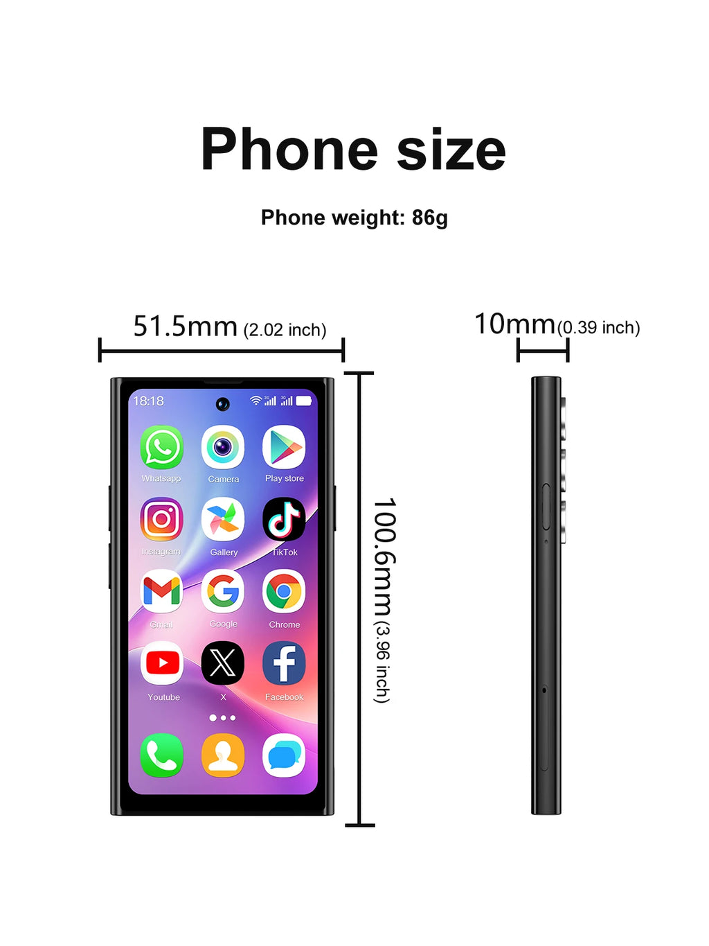 SERVO S27 Mini Smart Phone Android 10.0 WCDMA 3G Cellular Dual SIM 4.0" Display GPS 2000mAh 2+16GB Pocket Smartphones Play Store