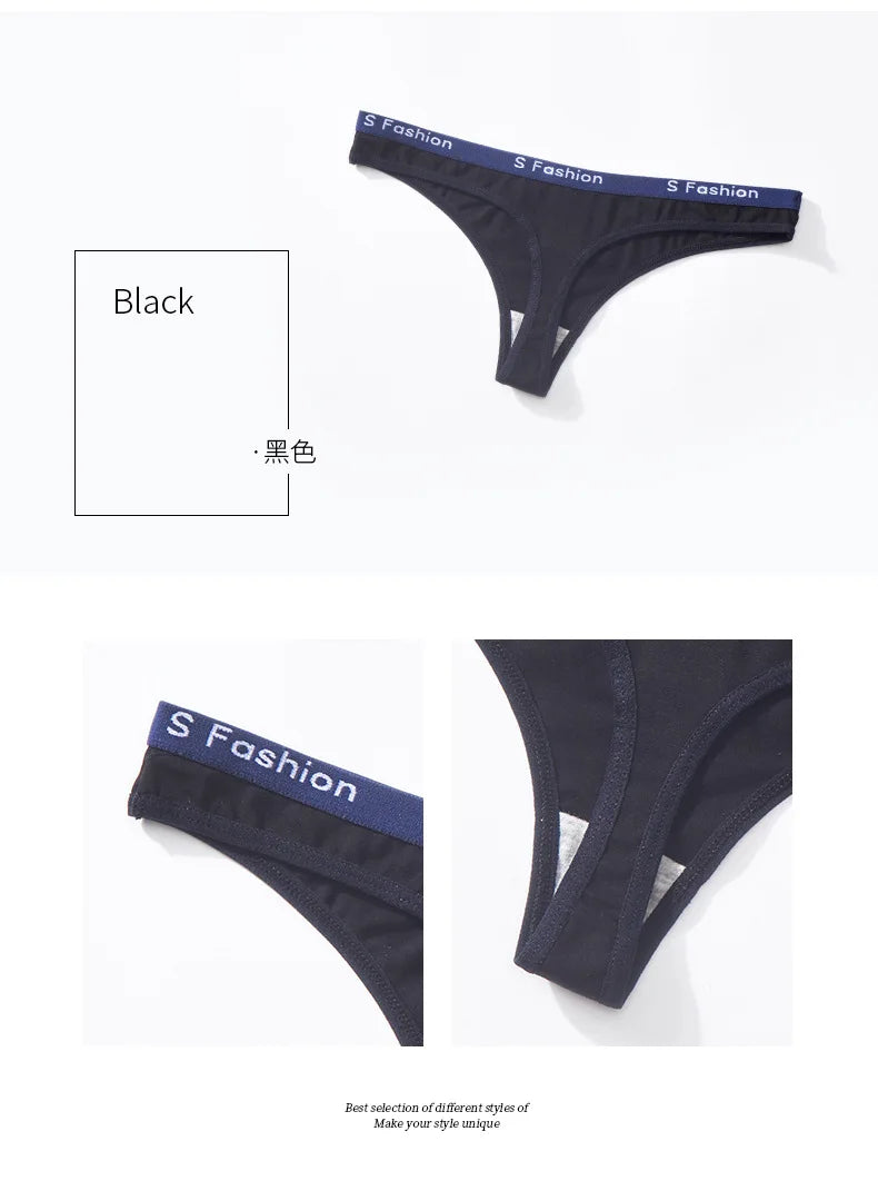 T-back Thongs Women Sexy Mini Briefs Seamless Underwear Low Rise G-string Cotton Underpants Breathable Lingerie Bikini Trunks