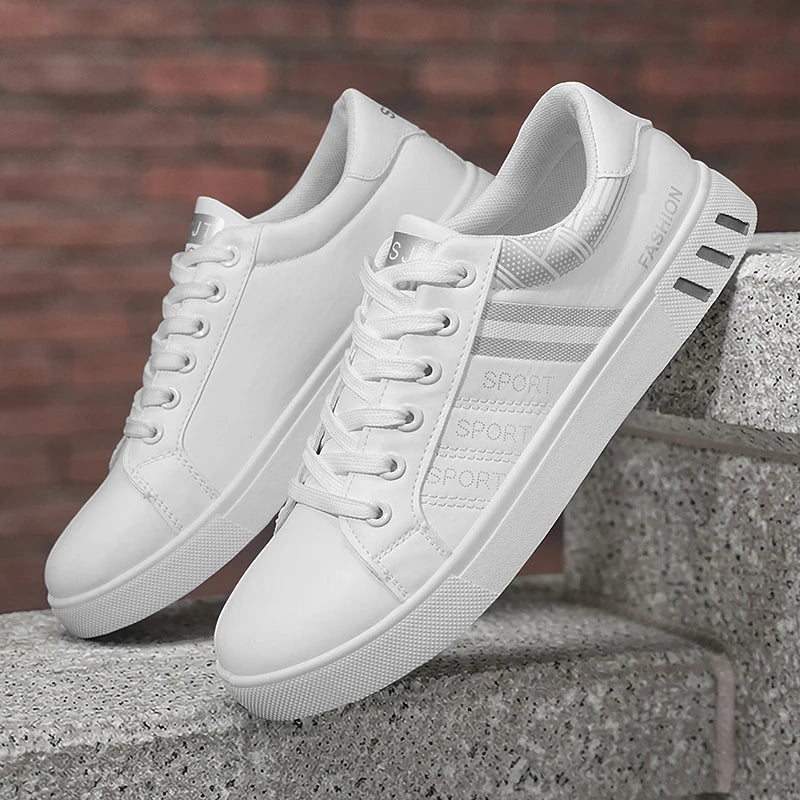 New Trendy Versatile Sneakers for Men, Low-Top Casual Sneakers, Waterproof, Non-Slip, Wear-Resistant Student Sports Shoes, Lightweight Soft-Soled Shoes for Daily Commuting