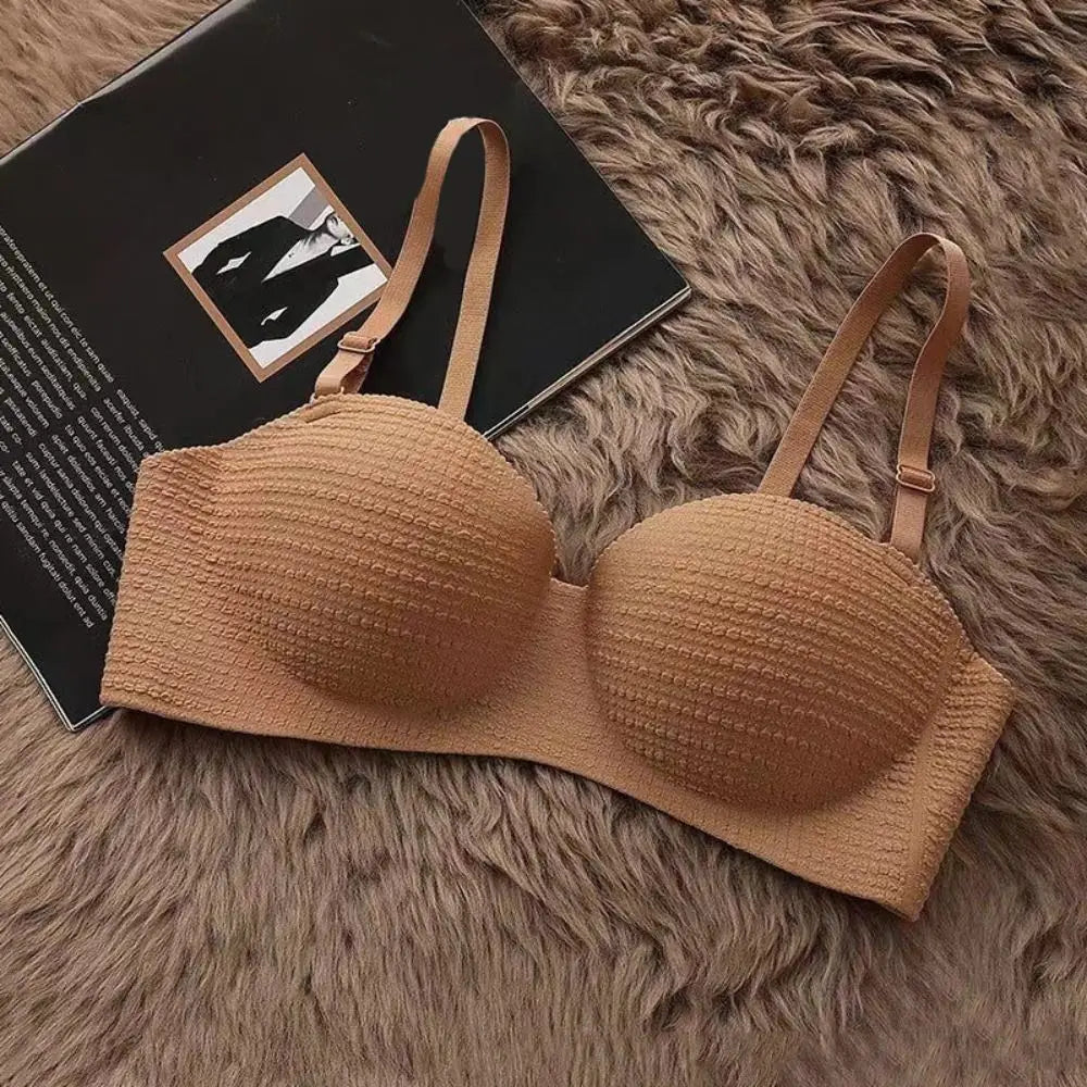 Comfortable Shockproof Seamless Deep V Bras Push Up Lingerie Wireless Bra Anti-sagging Underwear for Women Women