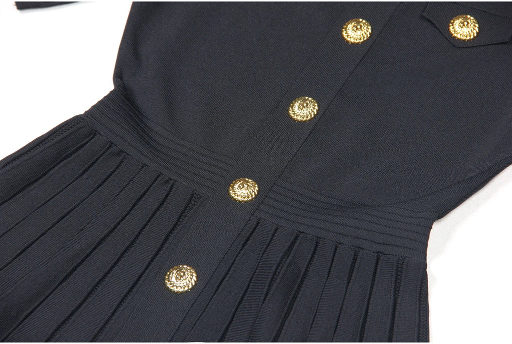 SML Spot 2024 European and American Summer New Fashion High Quality Knitted Round Neck Slim Slim A-Line Dress Women