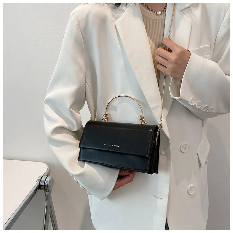 Popular Chain Strap Crossbody Bags For Women Fashion Flap Shoulder Bag Pu Leather Designer Handbags Women's Messenger Bags
