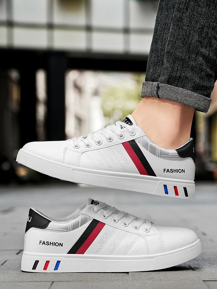 New Trendy Versatile Sneakers for Men, Low-Top Casual Sneakers, Waterproof, Non-Slip, Wear-Resistant Student Sports Shoes, Lightweight Soft-Soled Shoes for Daily Commuting