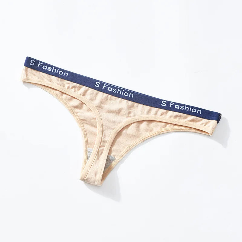 T-back Thongs Women Sexy Mini Briefs Seamless Underwear Low Rise G-string Cotton Underpants Breathable Lingerie Bikini Trunks