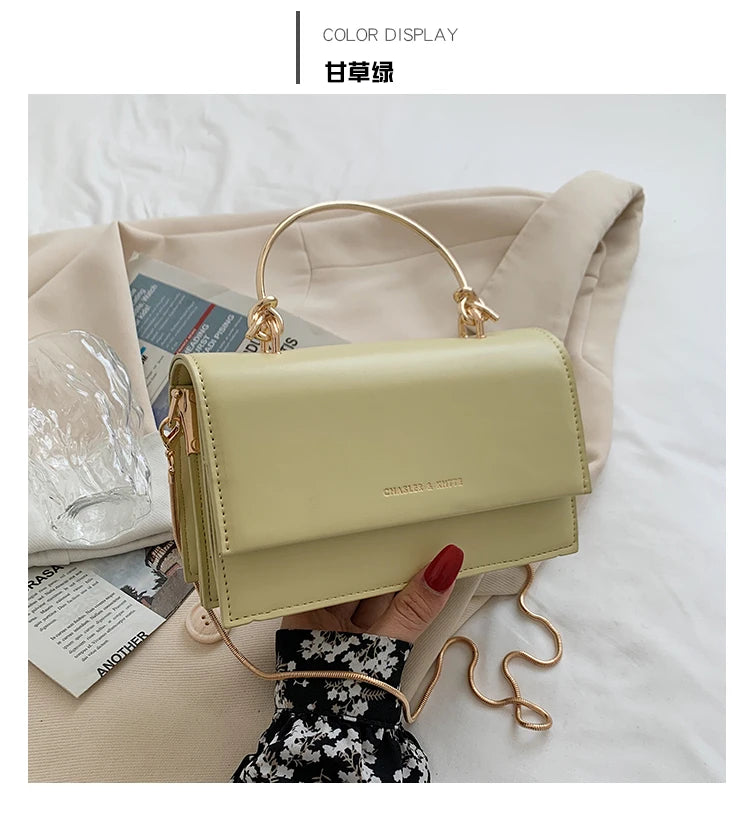 Popular Chain Strap Crossbody Bags For Women Fashion Flap Shoulder Bag Pu Leather Designer Handbags Women's Messenger Bags