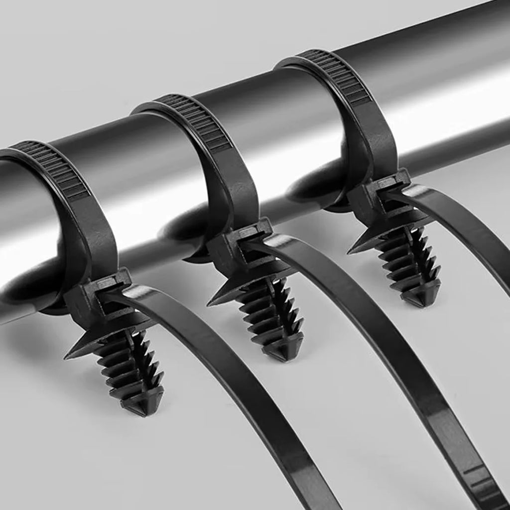 PINMOAP Universal Push Mount Cable Zip Tie Automotive Wiring Installation And Engine Compartment Harness Restraint Zip Ties