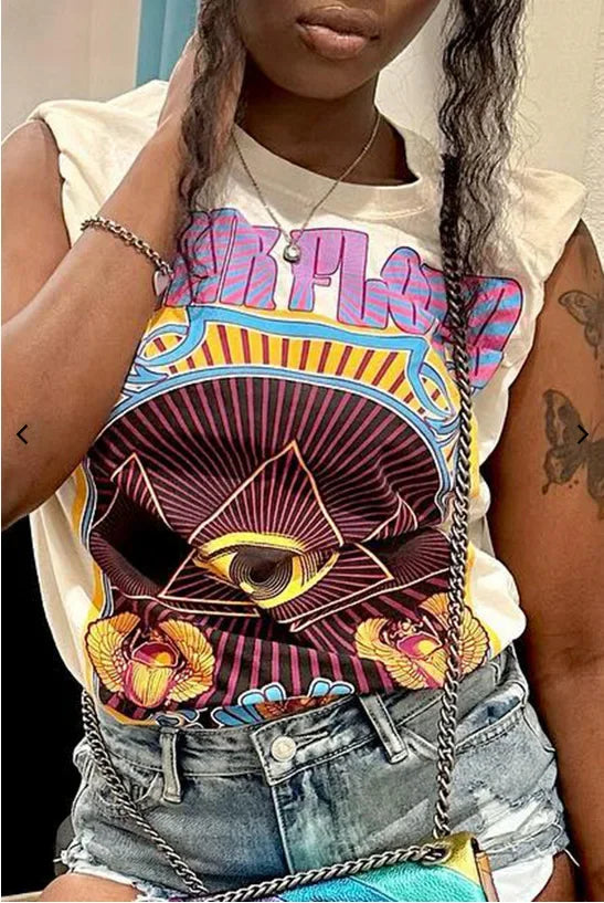 HLJ&GG Fashion Y2K Trend Streetwear Women Pattern Printing Round Neck Short Sleeve Slim Tshirts Summer New Hot Girl Hip Hop Tops