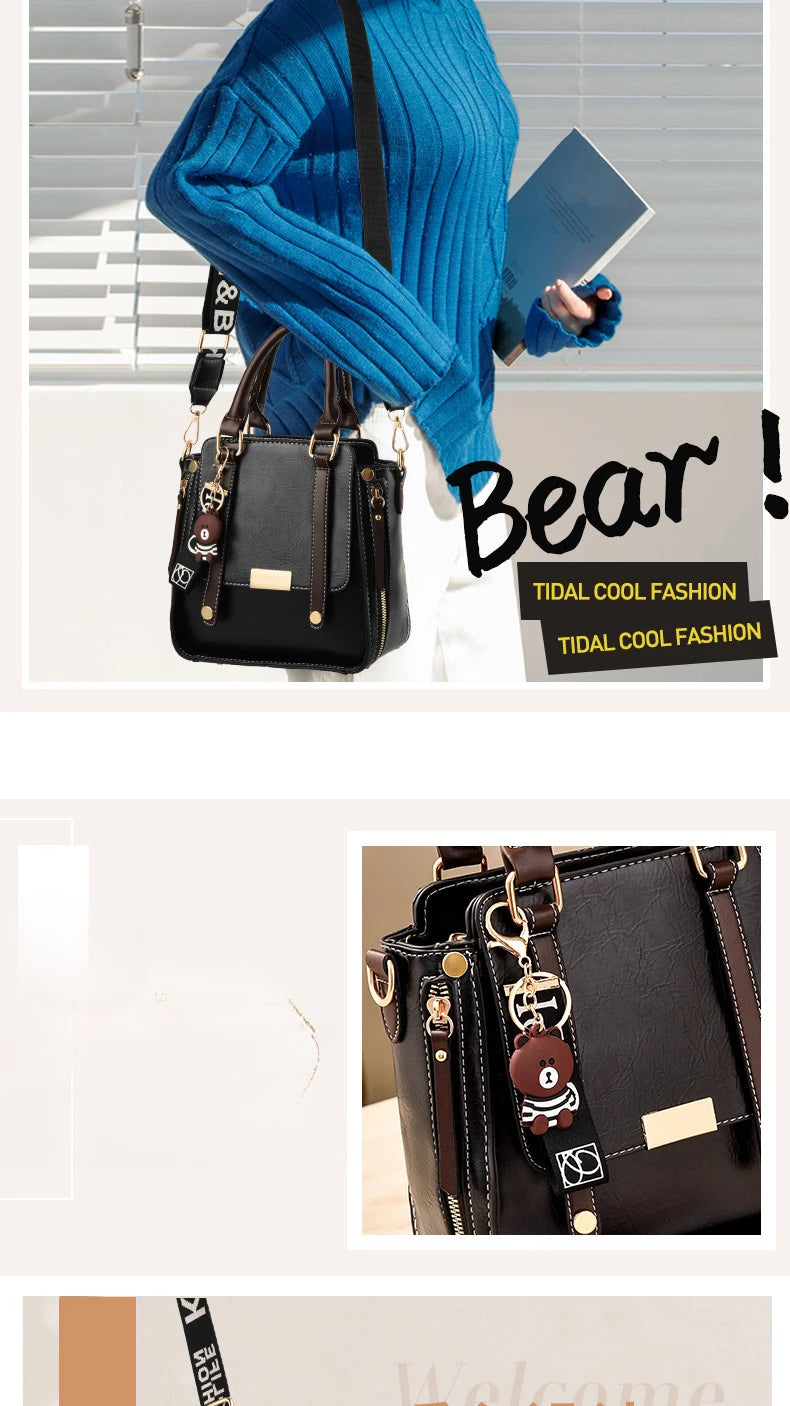 Women's Handbag Simple Casual Fashionable Retro Single Shoulder Crossbody Bag Versatile Large Capacity Shoulder Bag