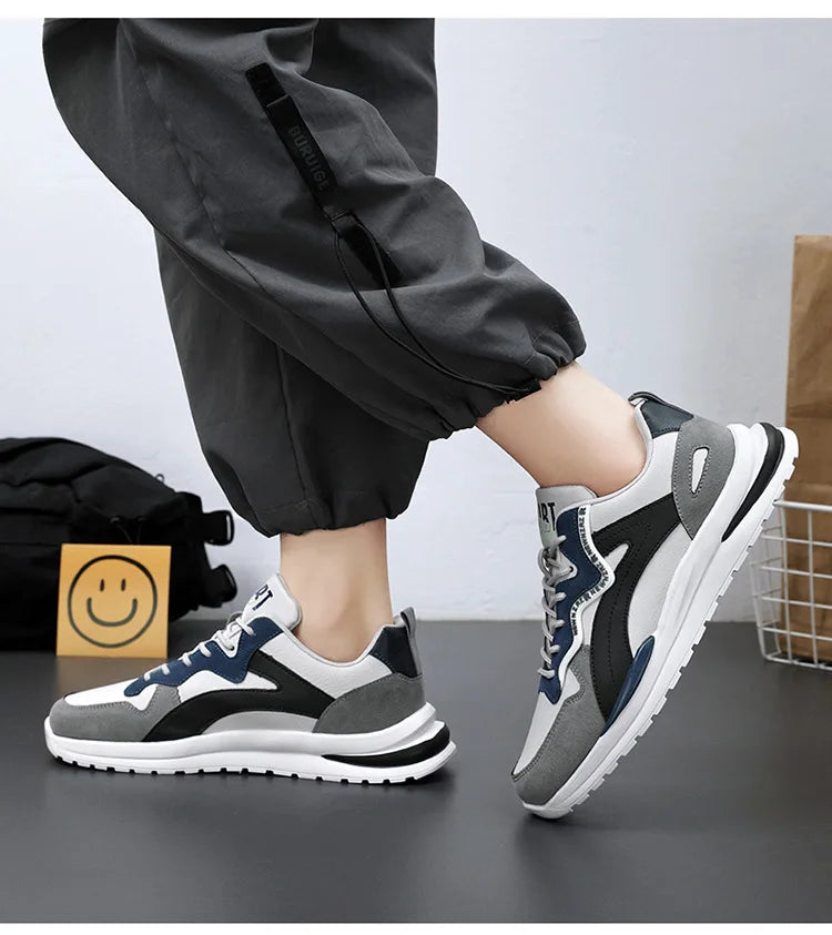 Casual Sneakers 2025 Men's Shoes New Trend Mountaineering Sports Mesh Breathable Fashion Versatile Casual Shoes Retro Dad Shoes