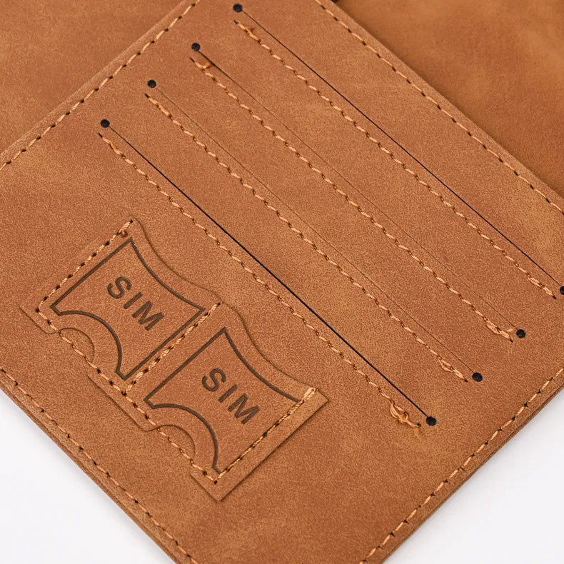 Women Men Travel Passport Holder Cover Case PU Leather Credit ID Card Holder Case Ticket Protective Wallet Bags