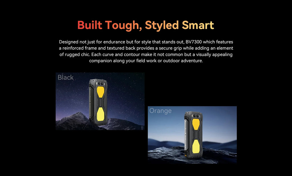 Blackview BV7300 Rugged Phone 18GB(6+12) 256GB Dual Camping Lights Call Phone Helio G81 Octa Core 15000mAh Smartphone Android 14