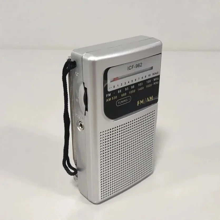 XIKCU ICF-962 Mini Radio FM- AM Battery Operated Portable Radio Best Reception Longest Lasting For Running Walking Home Soundbox