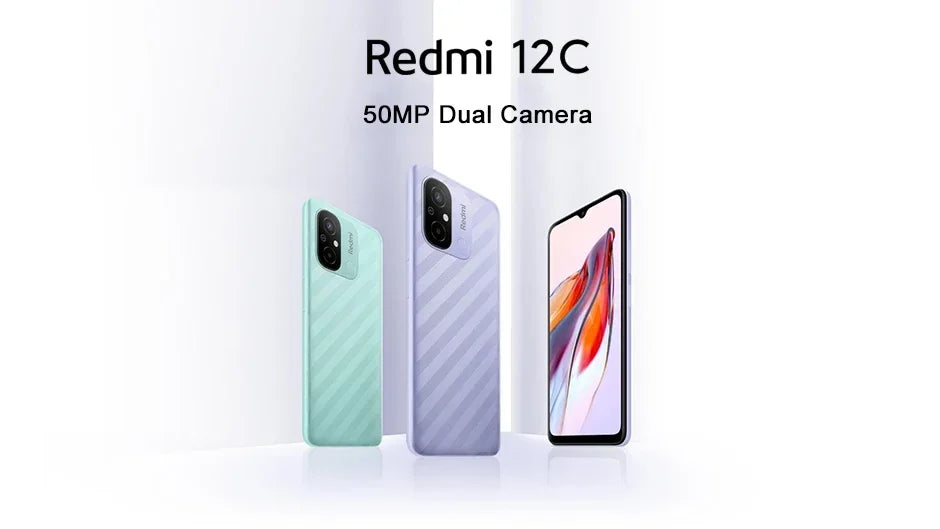 Original Xiaomi Redmi 12C 6GB 128GB 5000mAh High-capacity Battery Helio G85 Octa Core 50MP 6.71'' 4G Mobile Phone Global ROM