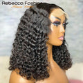 180D Short Cut Deep Wave Bob Lace Wigs Lace Front Human Hair Wigs Brazilian Bob Lace Front Wigs Deep Curly Lace Frontal Wig