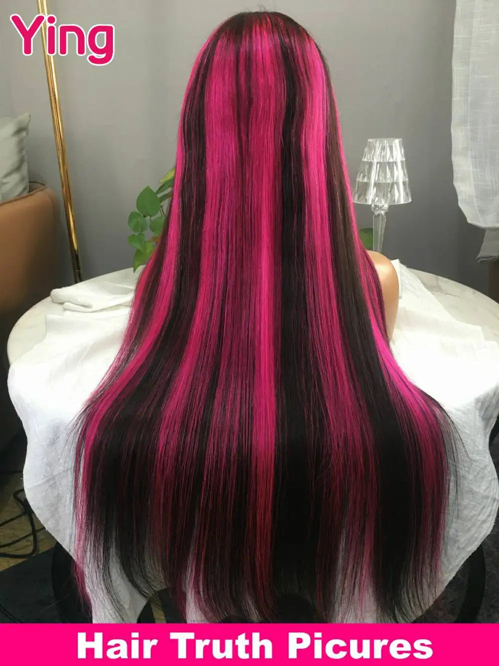 Pink Highlight 13x6 Lace Front Wig Pre Plucked Body Wave Colored Human Hair Wigs Transparent Peruvian Remy Hair For Black Women