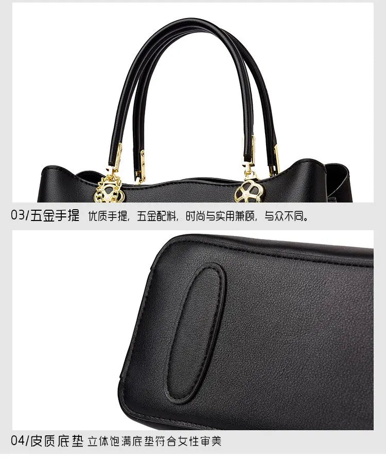Unique Solid Color Retro Diaper Bag Luxury Crossbody Handbag For Women Chic Leather Shoulder Tote Purse