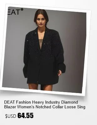 DEAT Fashion White Lace Patchwork Blazer Women's Notched Collar Slim Fit Long Sleeves Single Breasted Suit Jacket New Tide - T&NLIFESTYLE DEAT Fashion White Lace Patchwork Blazer Women's Notched Collar Slim Fit Long Sleeves Single Breasted Suit Jacket New Tide