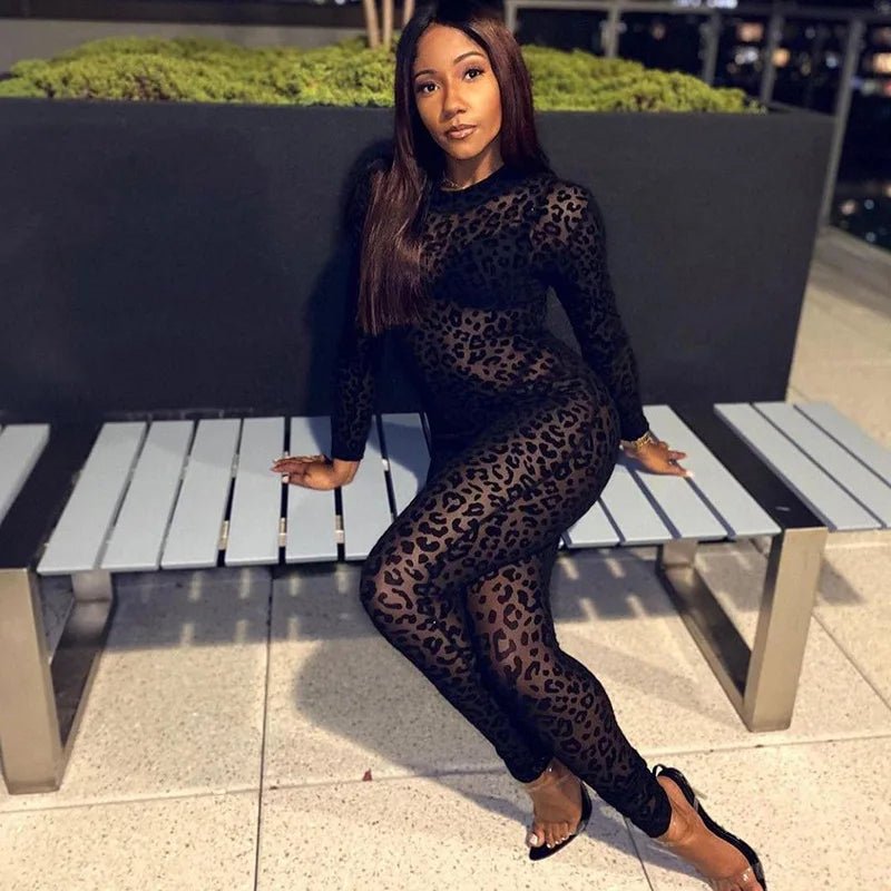 2026 Animal Instinct Mesh Bodystocking Leopard See Through Velour Long Sleeve Rompers Womens Jumpsuit Sexy Midnight Clubwear - T&NLIFESTYLE 2026 Animal Instinct Mesh Bodystocking Leopard See Through Velour Long Sleeve Rompers Womens Jumpsuit Sexy Midnight Clubwear