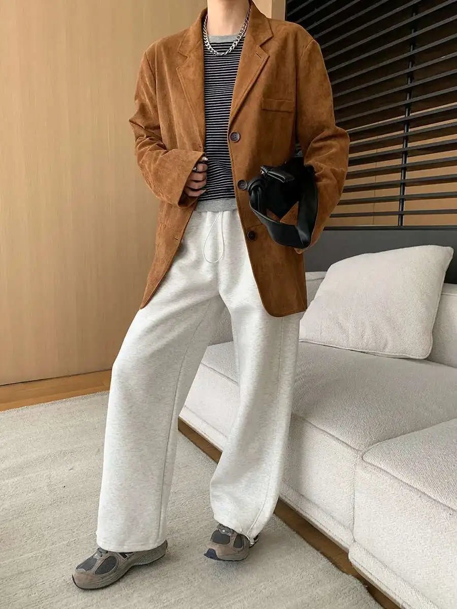 [LANMREM] Vintage Blazers For Women Notched Single Breasted Long Sleeve Office Lady Loose Jackets 2025 Autumn New 26D9821 - T&NLIFESTYLE [LANMREM] Vintage Blazers For Women Notched Single Breasted Long Sleeve Office Lady Loose Jackets 2025 Autumn New 26D9821