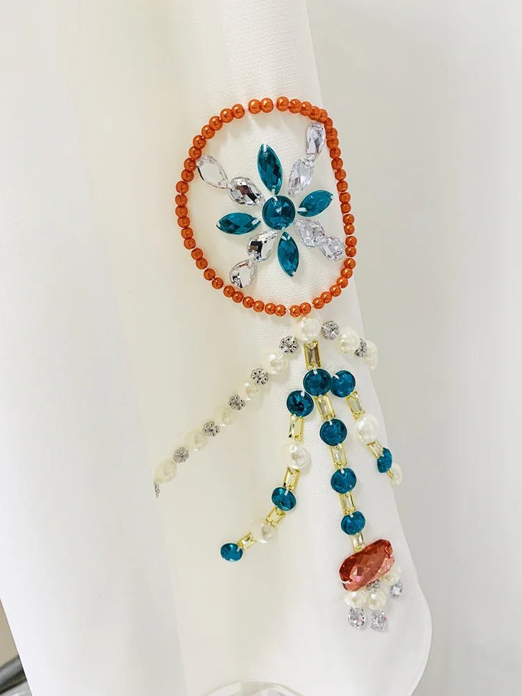 HIGH STREET Newest 2026 Designer Runway Fashion Women's Batwing Sleeves Colorful Crystal Diamonds Beaded Jumpsuit - T&NLIFESTYLE HIGH STREET Newest 2026 Designer Runway Fashion Women's Batwing Sleeves Colorful Crystal Diamonds Beaded Jumpsuit