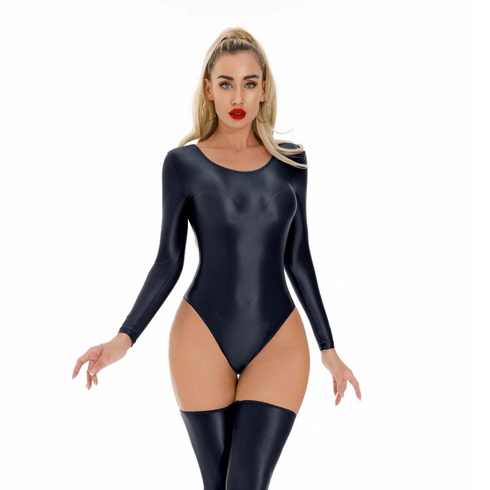 Sexy Women Candy Color High Cut Bodysuit Elastic Dance Tights Smooth Longsleeve Yoga Shapping Leotard One Pieces Thong - T&NLIFESTYLE Sexy Women Candy Color High Cut Bodysuit Elastic Dance Tights Smooth Longsleeve Yoga Shapping Leotard One Pieces Thong