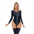 Sexy Women Candy Color High Cut Bodysuit Elastic Dance Tights Smooth Longsleeve Yoga Shapping Leotard One Pieces Thong - T&NLIFESTYLE Sexy Women Candy Color High Cut Bodysuit Elastic Dance Tights Smooth Longsleeve Yoga Shapping Leotard One Pieces Thong