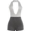 Cutenew Polka Dots Print Playsuit Woman Halter Backless Patchwork Skinny 2026 Summer Trend Street Sexy Skinny Stretch Rompers - T&NLIFESTYLE Cutenew Polka Dots Print Playsuit Woman Halter Backless Patchwork Skinny 2026 Summer Trend Street Sexy Skinny Stretch Rompers