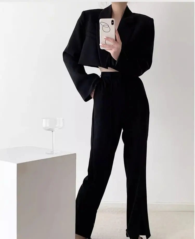 Fashion Women Short Blazer White Basic Jackets Top Elegant Solid Long Sleeve Open Front Coats Casual Short Outwear Office Coat - T&NLIFESTYLE Fashion Women Short Blazer White Basic Jackets Top Elegant Solid Long Sleeve Open Front Coats Casual Short Outwear Office Coat