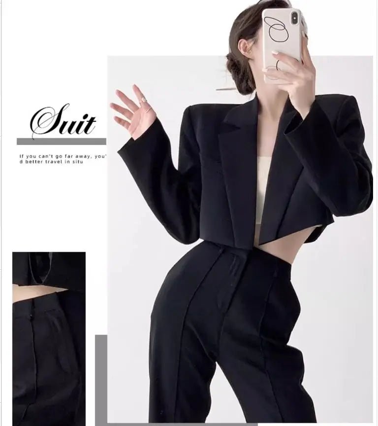 Fashion Women Short Blazer White Basic Jackets Top Elegant Solid Long Sleeve Open Front Coats Casual Short Outwear Office Coat - T&NLIFESTYLE Fashion Women Short Blazer White Basic Jackets Top Elegant Solid Long Sleeve Open Front Coats Casual Short Outwear Office Coat