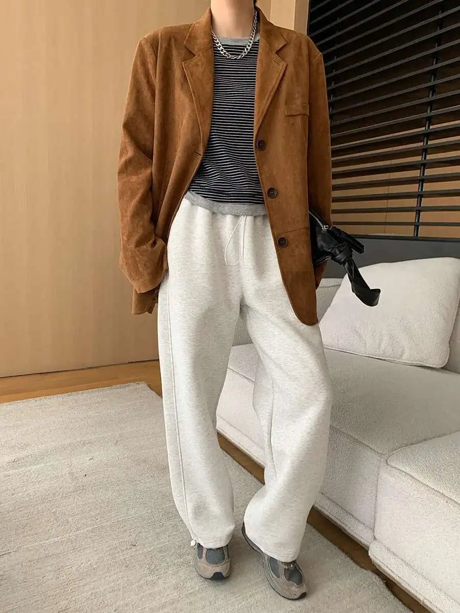 [LANMREM] Vintage Blazers For Women Notched Single Breasted Long Sleeve Office Lady Loose Jackets 2025 Autumn New 26D9821 - T&NLIFESTYLE [LANMREM] Vintage Blazers For Women Notched Single Breasted Long Sleeve Office Lady Loose Jackets 2025 Autumn New 26D9821