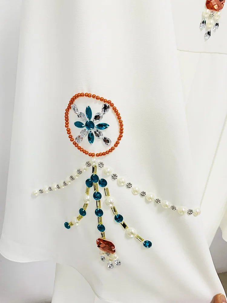 HIGH STREET Newest 2026 Designer Runway Fashion Women's Batwing Sleeves Colorful Crystal Diamonds Beaded Jumpsuit - T&NLIFESTYLE HIGH STREET Newest 2026 Designer Runway Fashion Women's Batwing Sleeves Colorful Crystal Diamonds Beaded Jumpsuit