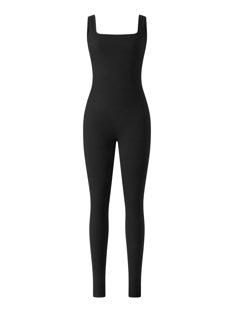 Women Sleeveless Bodycon Jumpsuit Summer Solid Color U - neck Romper Pants Streetwear Clubwear - T&NLIFESTYLE Women Sleeveless Bodycon Jumpsuit Summer Solid Color U - neck Romper Pants Streetwear Clubwear