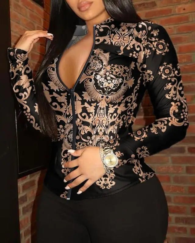 Women's New Fashion Button Pocket Slim Fit V - neck Popular Single Breasted Long Sleeved Versatile Leather Shirt 2025 - T&NLIFESTYLE Women's New Fashion Button Pocket Slim Fit V - neck Popular Single Breasted Long Sleeved Versatile Leather Shirt 2025