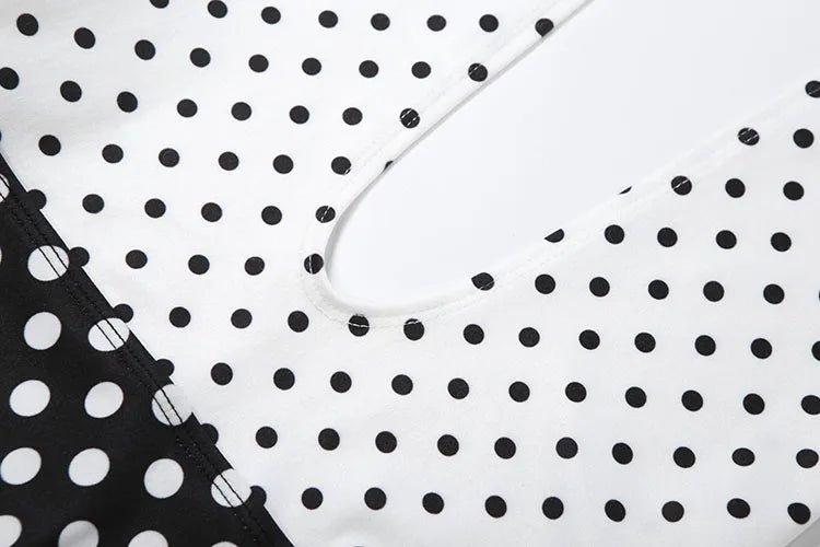 Cutenew Polka Dots Print Playsuit Woman Halter Backless Patchwork Skinny 2026 Summer Trend Street Sexy Skinny Stretch Rompers - T&NLIFESTYLE Cutenew Polka Dots Print Playsuit Woman Halter Backless Patchwork Skinny 2026 Summer Trend Street Sexy Skinny Stretch Rompers