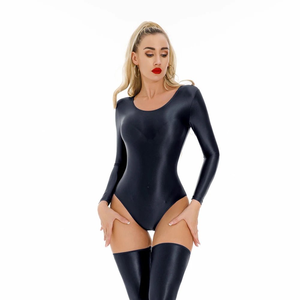 Sexy Women Candy Color High Cut Bodysuit Elastic Dance Tights Smooth Longsleeve Yoga Shapping Leotard One Pieces Thong - T&NLIFESTYLE Sexy Women Candy Color High Cut Bodysuit Elastic Dance Tights Smooth Longsleeve Yoga Shapping Leotard One Pieces Thong