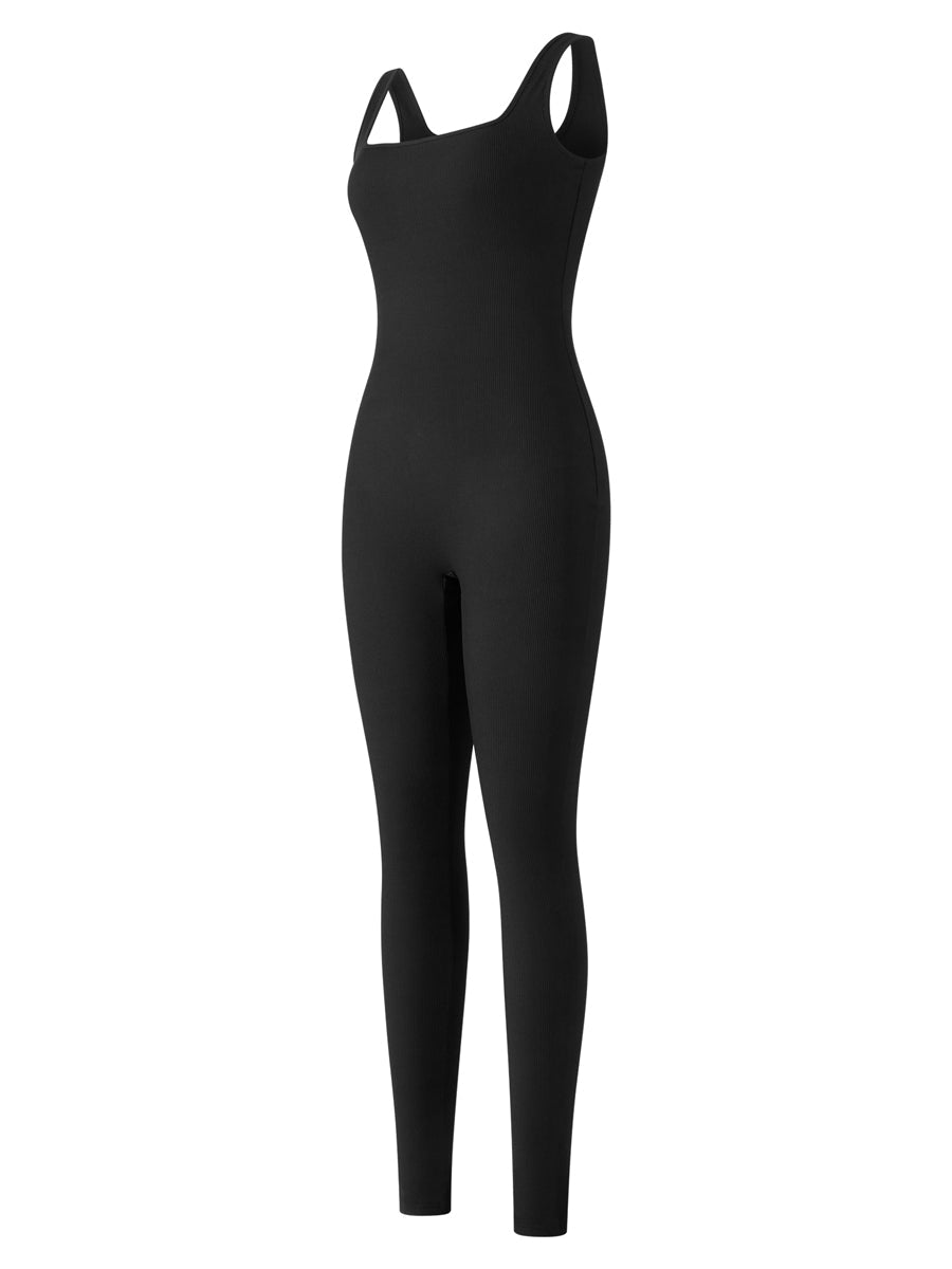 Women Sleeveless Bodycon Jumpsuit Summer Solid Color U - neck Romper Pants Streetwear Clubwear - T&NLIFESTYLE Women Sleeveless Bodycon Jumpsuit Summer Solid Color U - neck Romper Pants Streetwear Clubwear