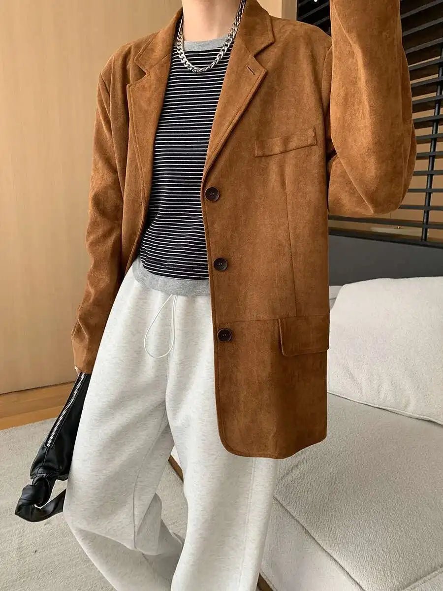 [LANMREM] Vintage Blazers For Women Notched Single Breasted Long Sleeve Office Lady Loose Jackets 2025 Autumn New 26D9821 - T&NLIFESTYLE [LANMREM] Vintage Blazers For Women Notched Single Breasted Long Sleeve Office Lady Loose Jackets 2025 Autumn New 26D9821