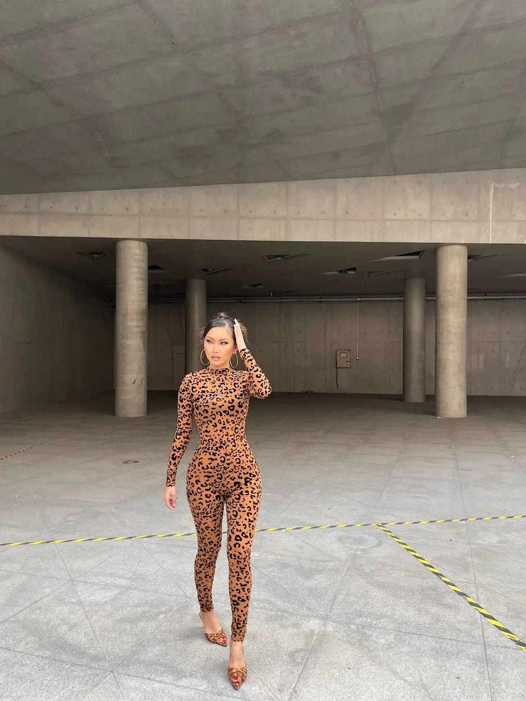 2026 Animal Instinct Mesh Bodystocking Leopard See Through Velour Long Sleeve Rompers Womens Jumpsuit Sexy Midnight Clubwear - T&NLIFESTYLE 2026 Animal Instinct Mesh Bodystocking Leopard See Through Velour Long Sleeve Rompers Womens Jumpsuit Sexy Midnight Clubwear