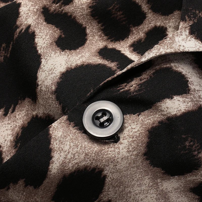 ZANZEA Leopard Print Lightweight Blazer for Women Autumn Notched Lapel Long Sleeve with Shoulder Pad Woman Commute Outerwear - T&NLIFESTYLE ZANZEA Leopard Print Lightweight Blazer for Women Autumn Notched Lapel Long Sleeve with Shoulder Pad Woman Commute Outerwear